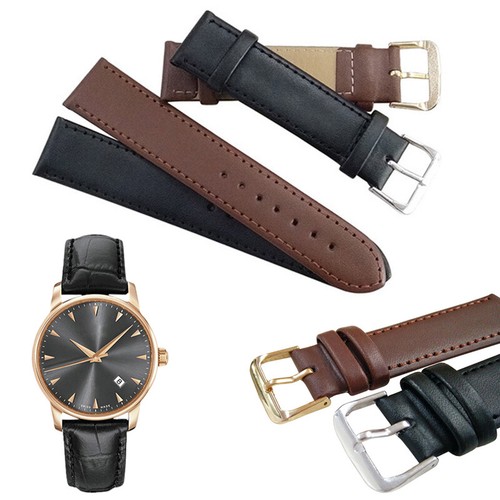 Mens Women Leather Watch Band Belt Wristwatch Strap Buckle 18-24mm Replacement - Picture 2 of 28