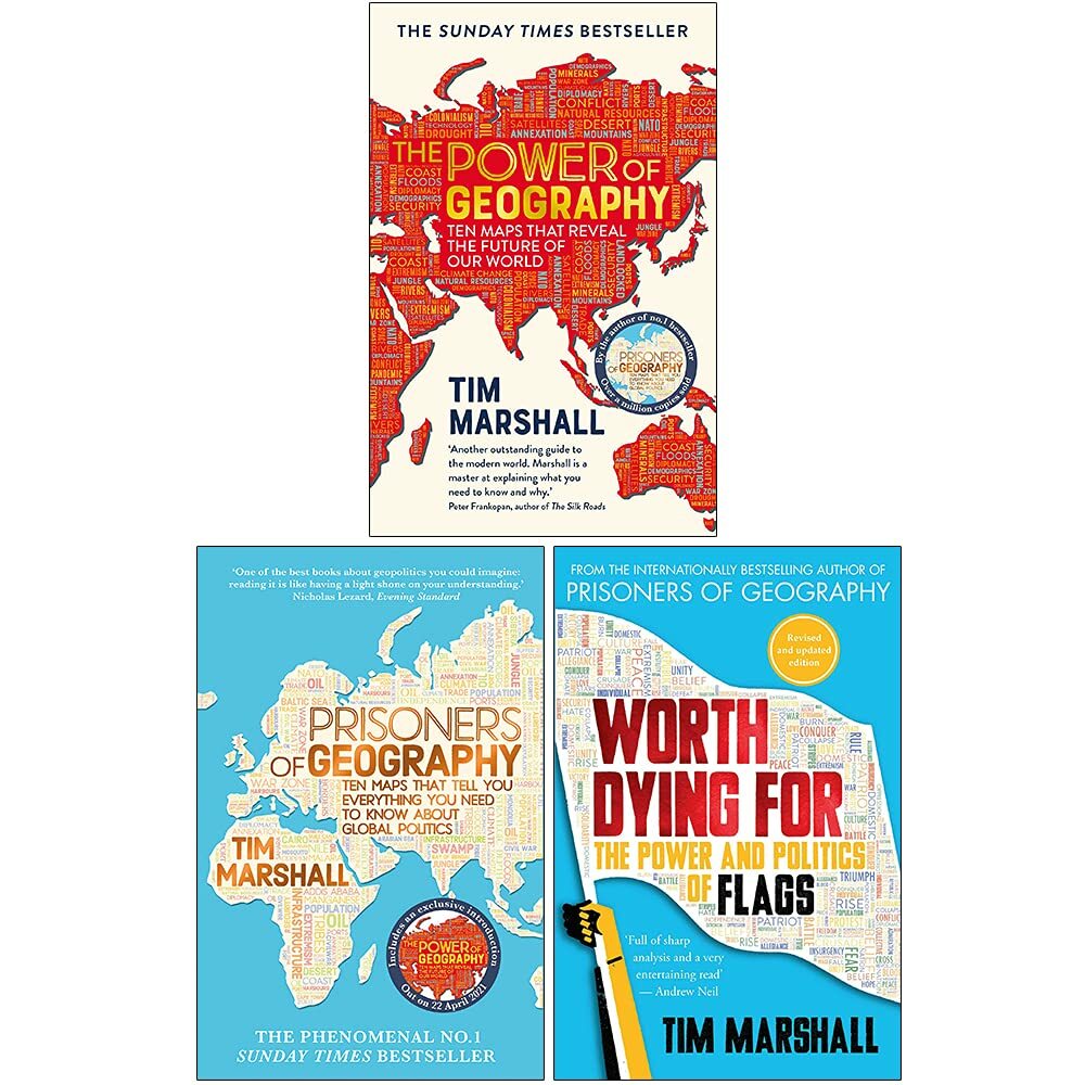Tim Marshall 3 Books Collection Set Power of Geography,Prisoners,Worth Dying For