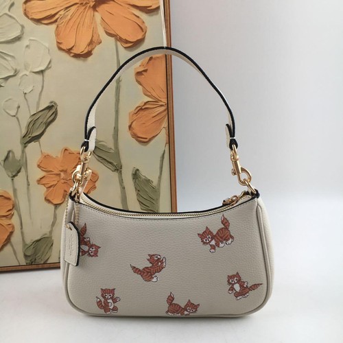 COACH CC777 Teri Shoulder Bag With Dancing Kitten Print Outlet NEW JAPAN #GBJ - Picture 2 of 11