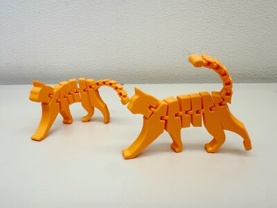 Pose-able 3D Printed Cat Toy Figurines   Cute Desk Pet Decor or Fidget Toy