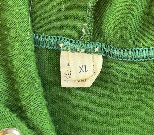 Vintage 1980s Cargill Hybrid Seed Men's XL Green Hooded Zip Up Sweatshirt - Picture 4 of 14