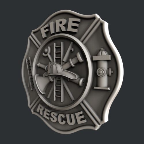 Modelos 3d STL para CNC, Artcam, Aspire, alivio de bomberos - Imagen 3 de 4