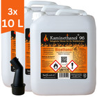 30 L Bioethanol 96,6% Ethanol 30 Liter Bio Alkohol 10 L Kanister Kamin Ausgießer