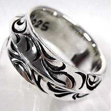 Sterling Silver Wave Band Ring