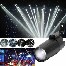 HOLDLAMP Disco Ball Pin Spot Light with White LED Stage Lighting Beam Spotlight