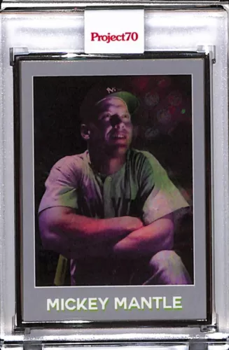 2021 TOPPS PROJECT 70 #881 MICKEY MANTLE by RON ENGLISH P70 AP SILVER FRAME 2/51
