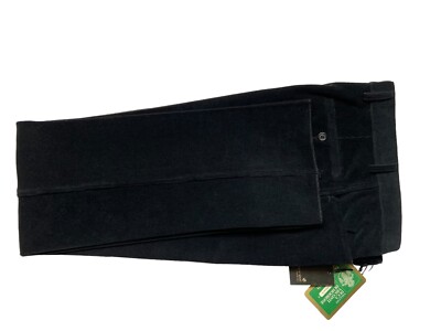 Klassische Herren Hose Gino Sartore, schwarz Samt Regular Fit, 70% Rabatt.