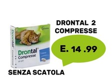 vermifugo per gatti  2 pastiglie in blister : dron tal