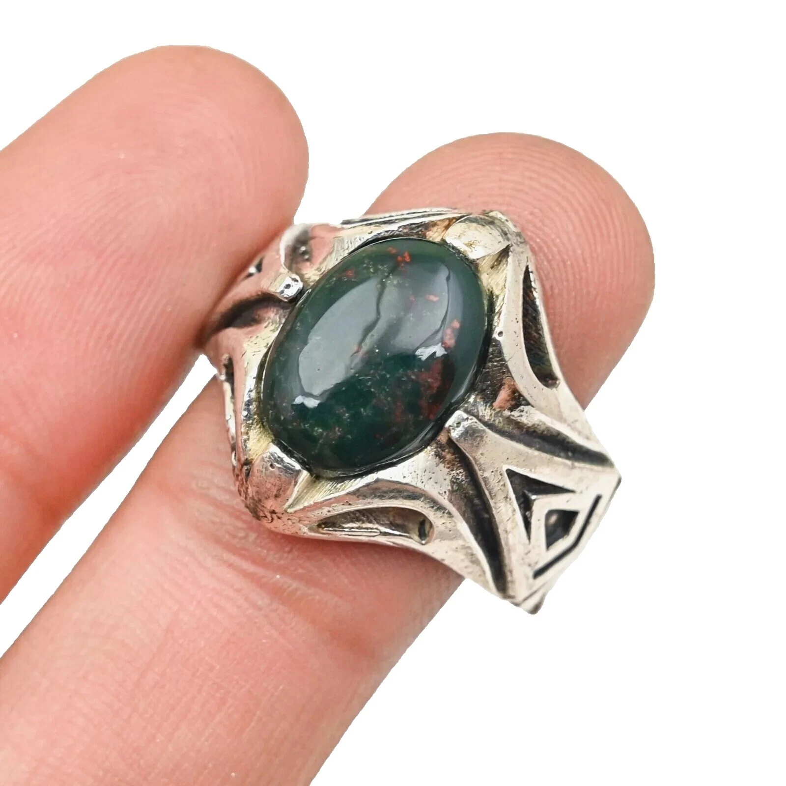 Bloodstone Sterling Silver Jewelry for Men