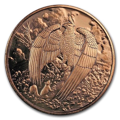 3x 1oz Nordic Creatures: Dragon, Eagle & Odin's Steed Fine .999 Copper Rounds - Imagen 5 de 16