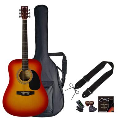 Sepia Crue Acoustic Guitar Beginner's Light Set Western Guitar