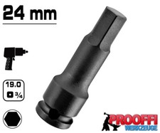 3/4" Kraft Schlagschrauber Stecknuss 24 mm Innen Sechskant 6-Kant Steckschlüssel