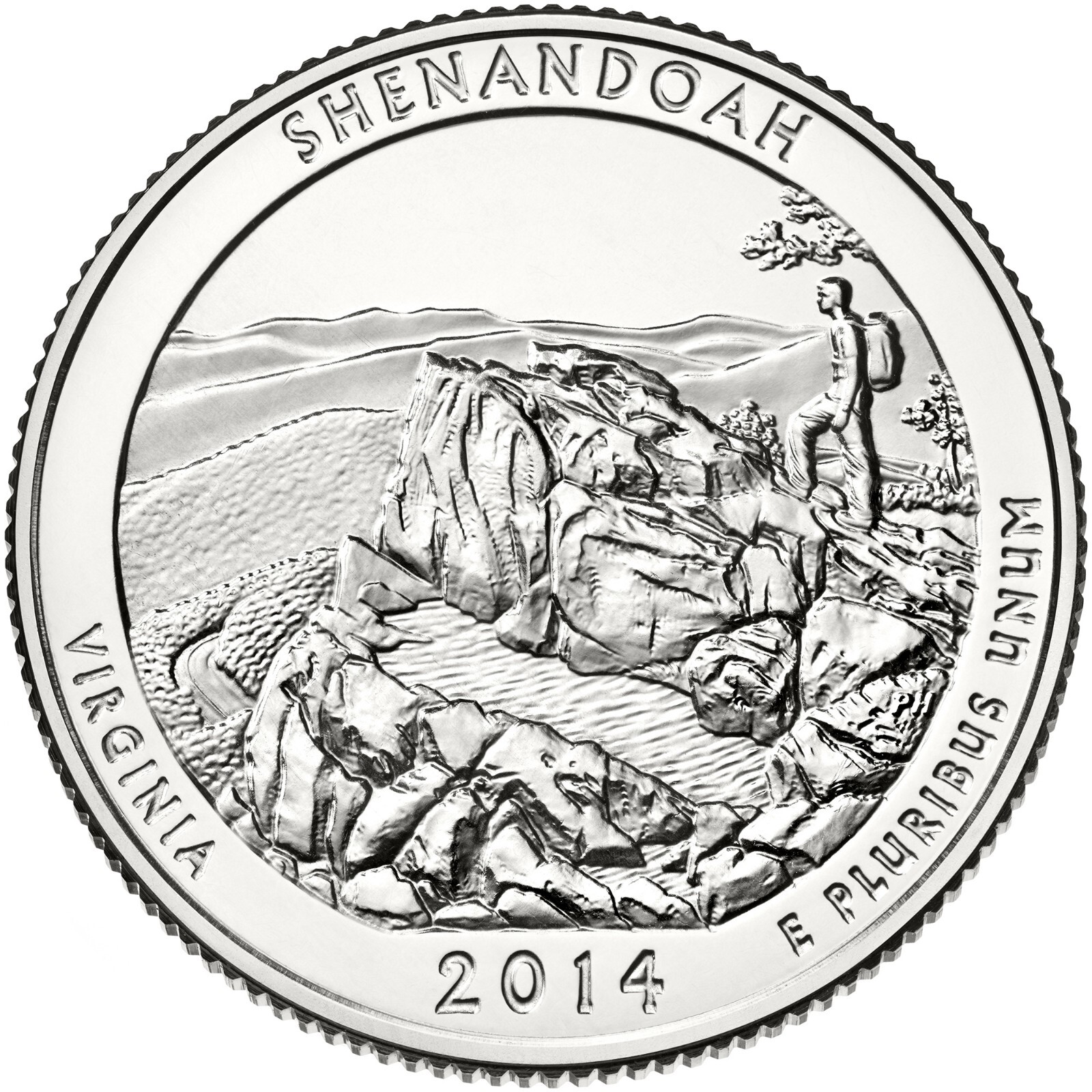 2014 P Shenandoah Park Quarter. ATB Series Uncirculated From US Mint roll.