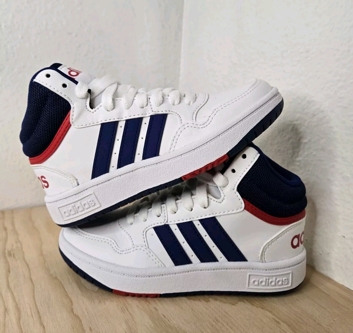 Adidas HOOPS 3.0 MID K White/Victory Blue/Scarlet GZ9647