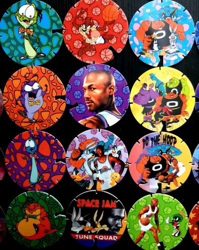 Space Jam Tazos Set Number 1 to 60 - Looney Tunes Michael Jordan Pogs - 1996 - Picture 6 of 19