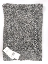 Ralph Lauren RRL Black Melange Knit Wool Blend Rectangular Scarf NWT