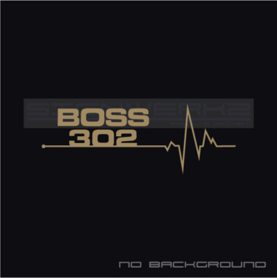 Boss 302 Heart Beat Pulse Decal Sticker ford Pair