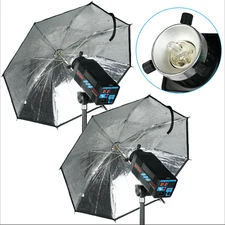 2 PACK - Britek 168W Studio Flash Strobe Monolight w/ Lamp, Flash Tube, Umbrella