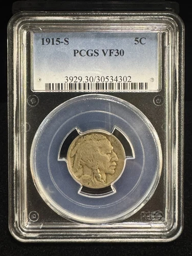 1915-S Buffalo Nickel – PCGS VF30 Rare Date Coin