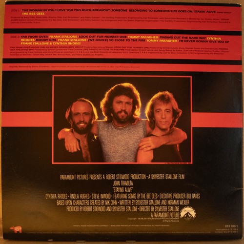 STAYING ALIVE SOUNDTRACK - VARIOUS - Vinyl LP - Paramt - 1983 -VG FREE POST 2561 - Picture 5 of 5