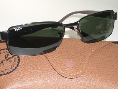 RAY BAN RB3272 SLEEK G15 GLASS BROWNISH CHROME SLIM LINE