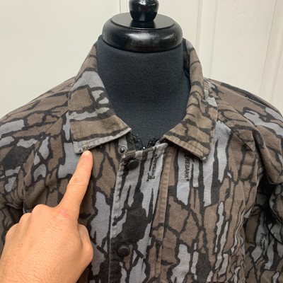 VTG Jim Crumley Trebark Mens Small Jacket Hunting Coat Camo S USA 