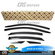 Black Smoked Window Sun Visor Rain Guards 6pcs for 2016-2022 Toyota Prius Prime