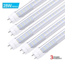 75Pack T8 4FT G13 Bi Pin Led Tube Light Bulbs 28W T12 4Foot Led Shop Light 6000K