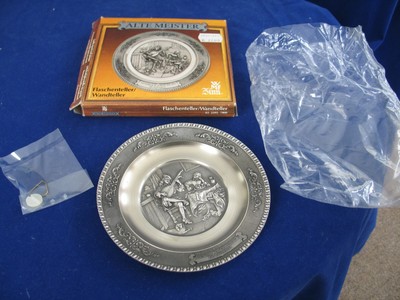 WMF Zinn Alter Meister pewter plate plaque, made in Germany