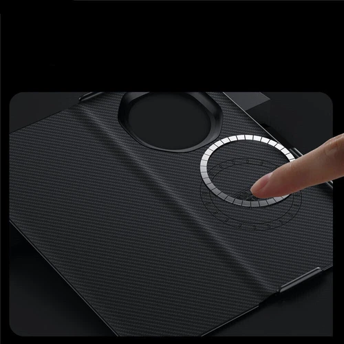 Neu Magnetische Kohlefaser Leder Tasche für Honor Magic V3 VS3 Business Cover - Bild 5 von 25