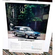 1972 1973 Volkswagen 412 Wagon VW Vintage Print Ad 70s