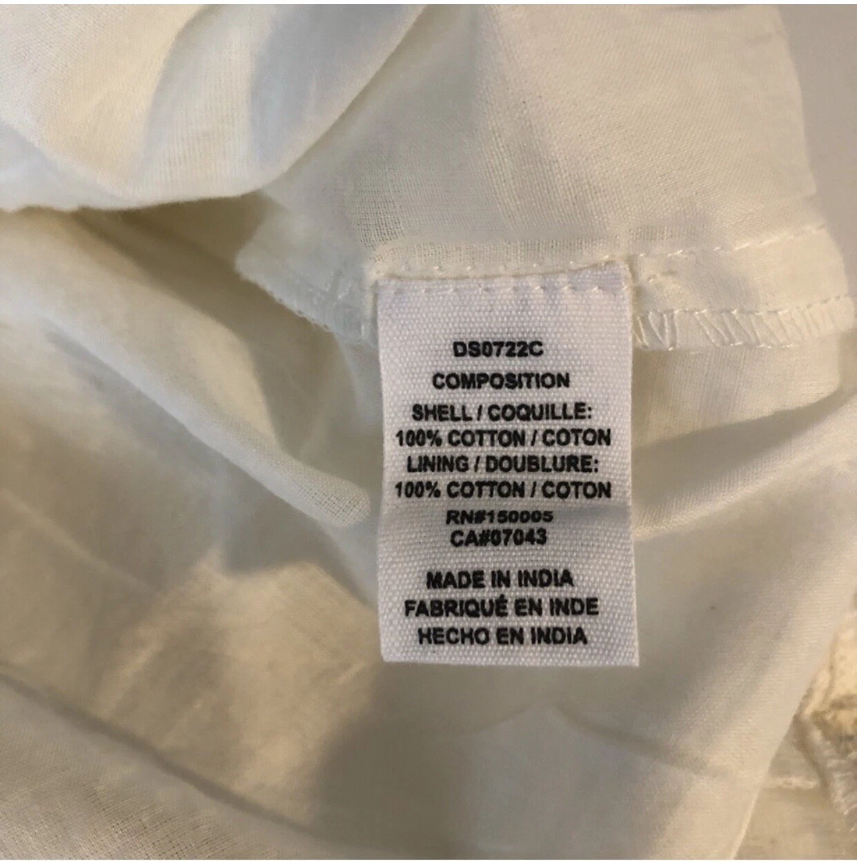 OFF WHITE Anthropologie DRA Off White Cotone Boho Mini Abito