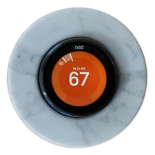 Nest Thermostat Natural Marble Wall Plate Set for 4/3/2/E Gens Carrara White