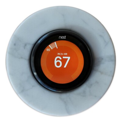 Nest Thermostat Natural Marble Wall Plate Set for 4/3/2/E Gens Carrara White