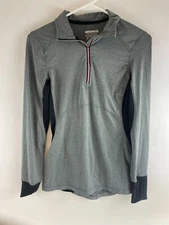 Layer 8 Performance Shirt Women's Size S Gray Quarter Zip AthleticWear Qwick-Dry