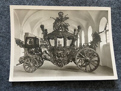 Ceremonial Carriage, Marstall Museum, Munich Germany Vintage Postcard