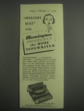 1953 Remington Noiseless Typewriter Ad - Operation quiet with Remington thumbnail