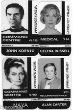 COSMOS 1999 lot 4 Cartes identifications  Koenig Russell Space 1999 id card lot 