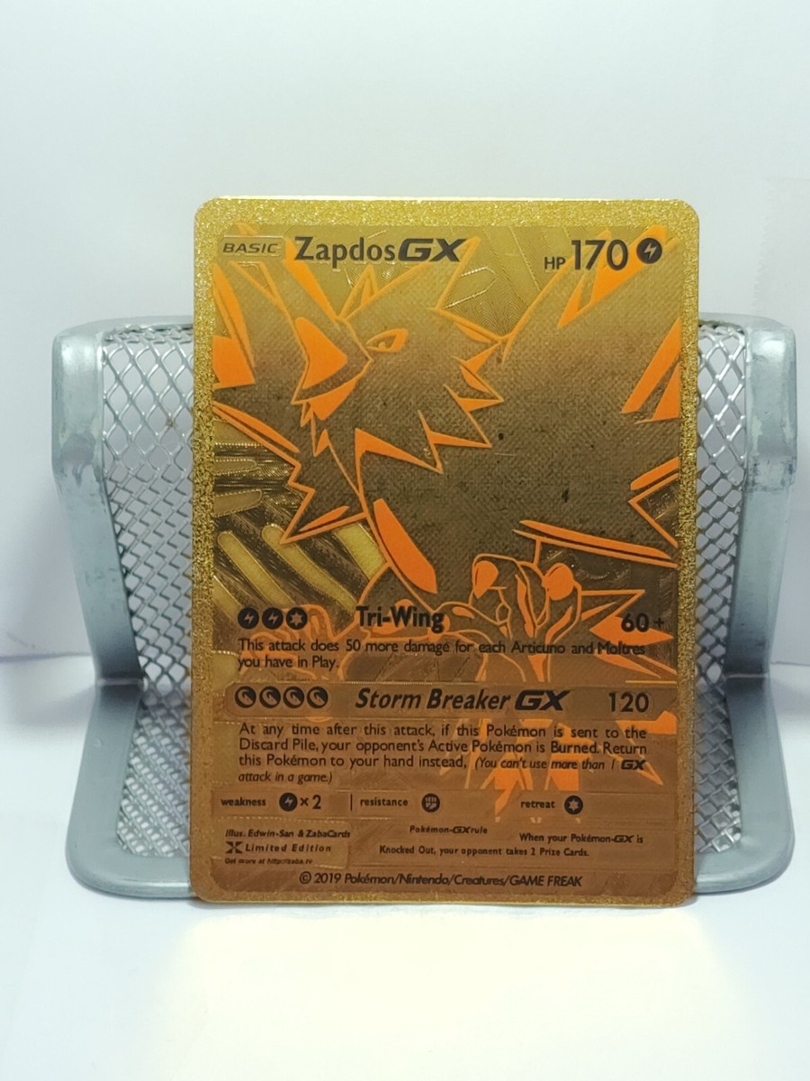Zapdos GX Storm Breaker Hp 170 Gold Foil Fan Art M/NM | eBay