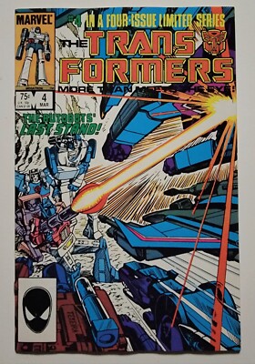 Transformers #4 of Limited Series 1984 Marvel Comic Series Shockwave 1st Print