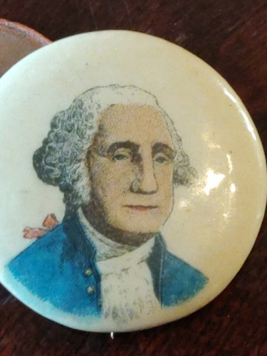 George Washington pin button F. F. Pulver Co. Commemorative memorial president - Picture 2 of 3