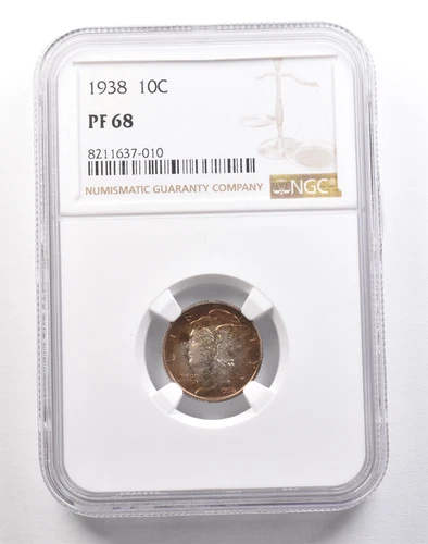 1938 Mercury Dime PF68 NGC *2220