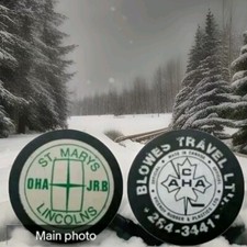 ST. MARY'S LINCOLN'S OHA JR. B CAHA VINTAGE VICEROY MFG. OFFICIAL HOCKEY PUCK 