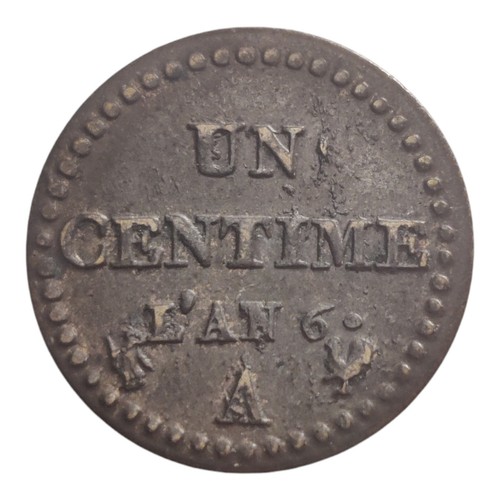 Coin France First Republic 1 Centime 1798 A Lan 6 KM646 Paris Mint 13K - Picture 2 of 2