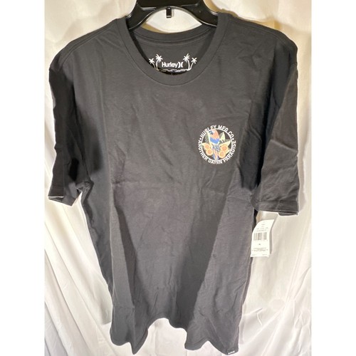 Hurley T-Shirt Uomo Everyday Washed Parrot Manica Corta, Nera, Taglia XL, Nuova con etichette - Foto 2 di 5