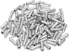 100 Pcs Alloy Bike Brake Cable End Caps Tips Crimp Silver Road Mountain Bicycle 