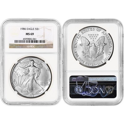 41-pc. 1986 - 2025 American Silver Eagle Coin Complete Date Set