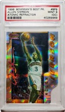 1996 Bowman's Best Allen Iverson ATOMIC RC Ref PSA 9 Mint HOF Legend Low Pop