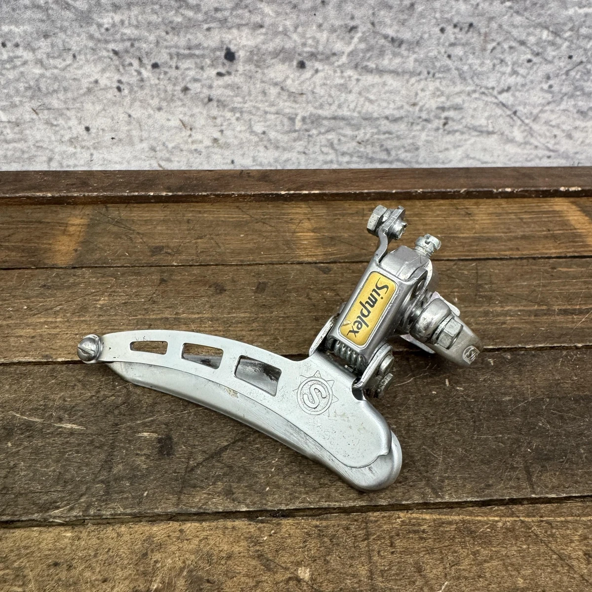 Dérailleur Avant Simplex Randonneur 285 - Pour Vélo Ancien/vintage, Acier Argenté, Neuf (new Old Stock)