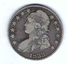 1833 BUST HALF